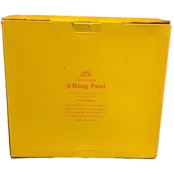 Sun Squad Inflatable 3-Ring Pool, 5'5" Diameter, 14.5" Height, w/ Repair Kit - Picture 4 of 7